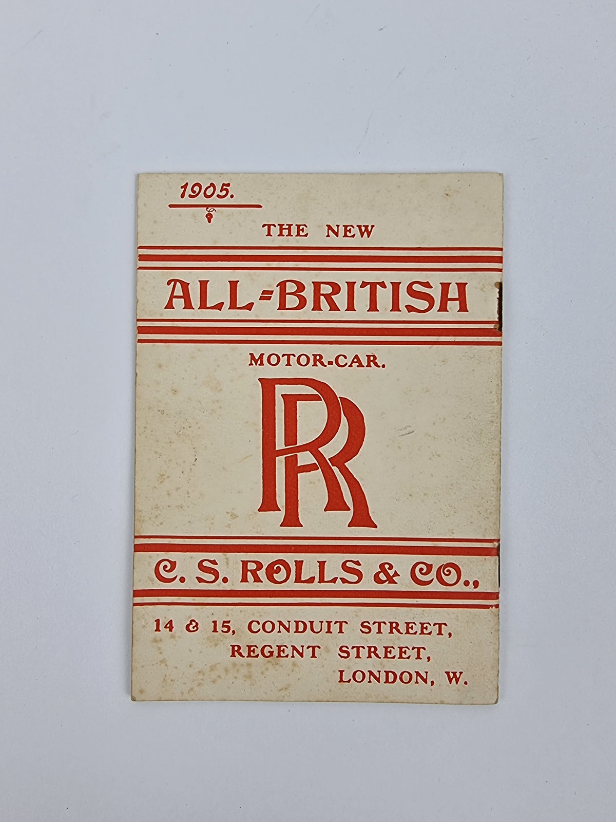 The New All-British Motor-Car, C. S. Rolls & Co. — 1st Edition (January 1905 First State)