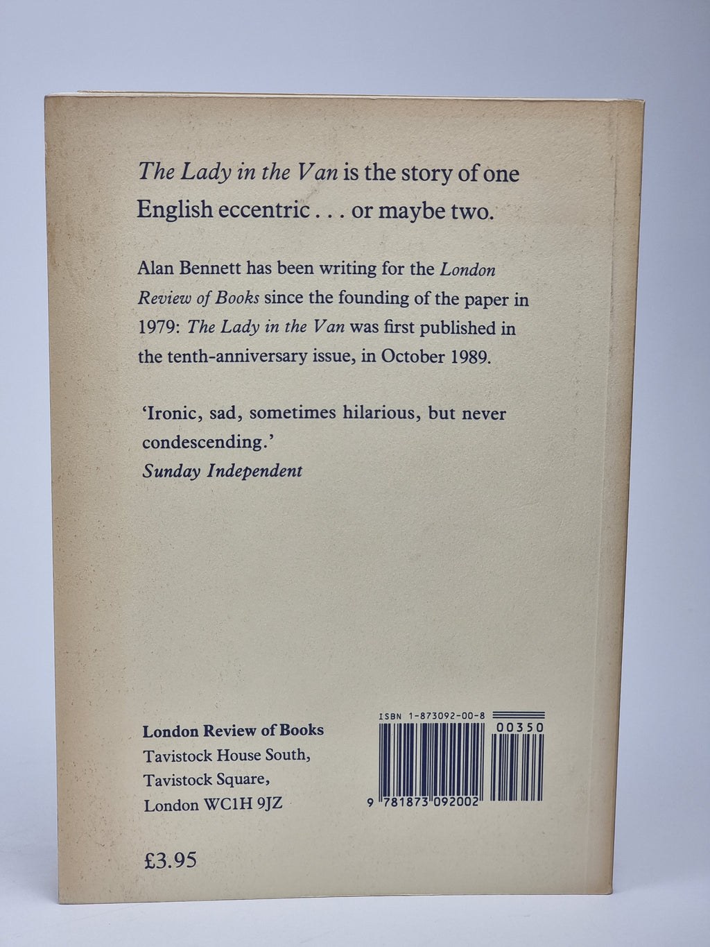 The Lady in the Van, Alan Bennett — 1st Edition