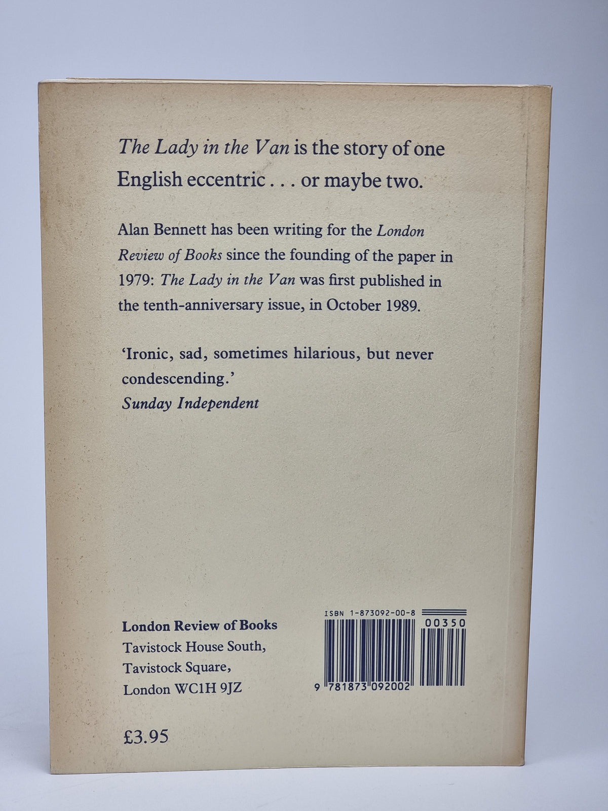 The Lady in the Van, Alan Bennett — 1st Edition
