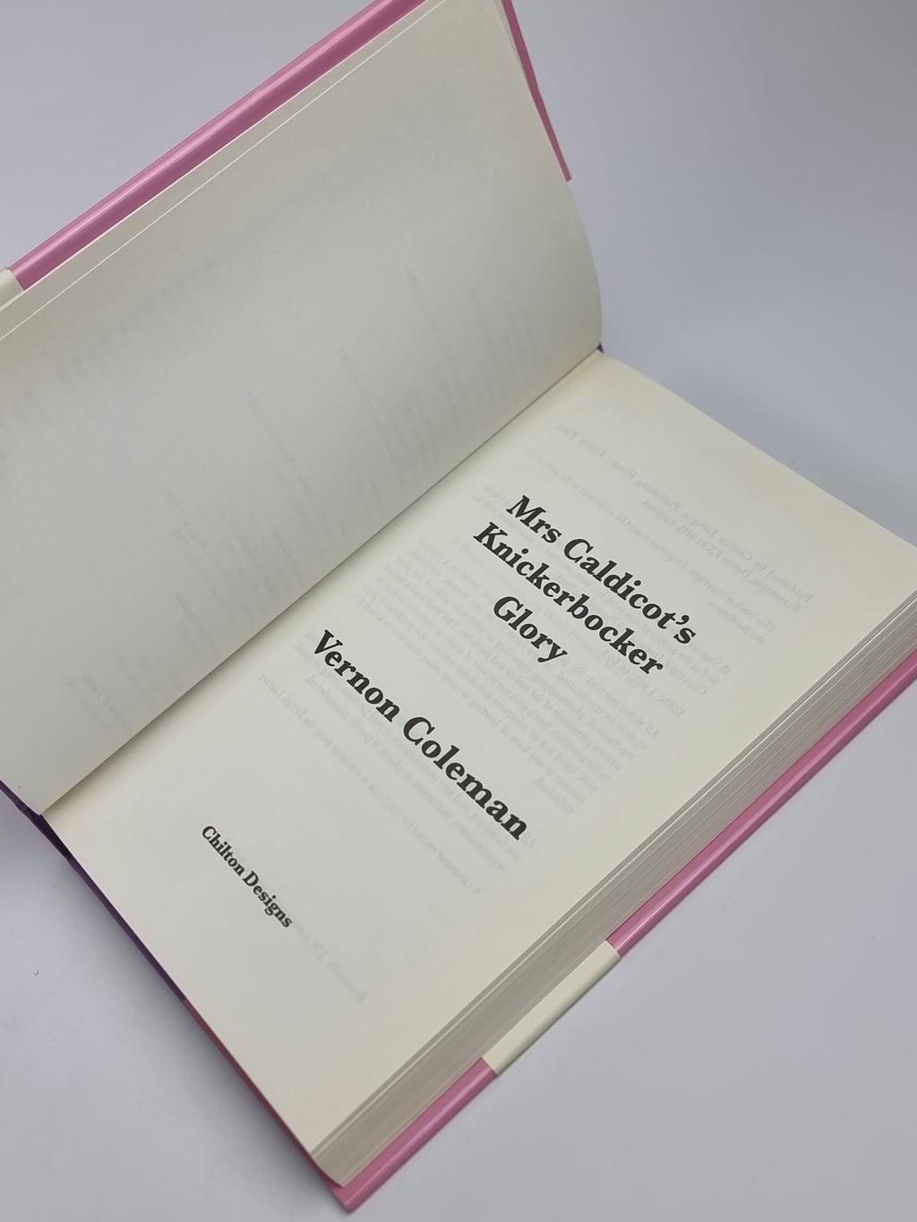 Mrs Caldicot's Knickerbocker Glory, Vernon Coleman — 1st Edition, Signed
