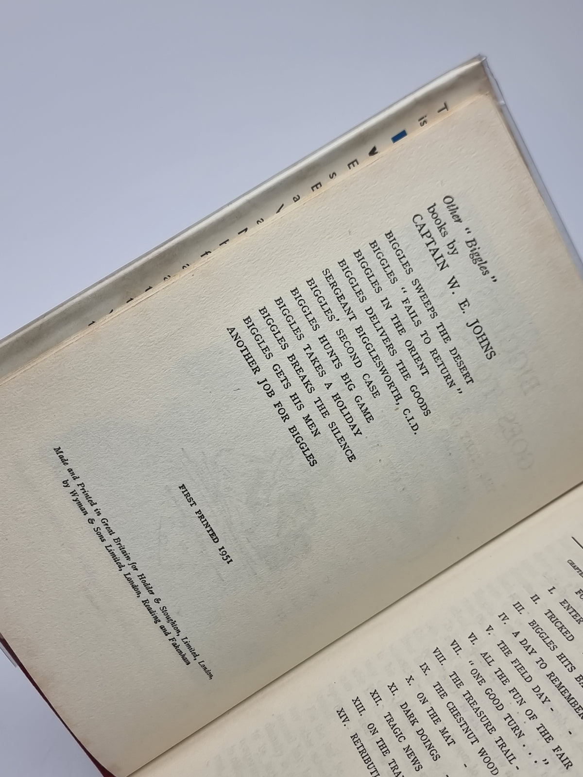 Biggles Goes to School, Captain W. E. Johns — 1st Edition