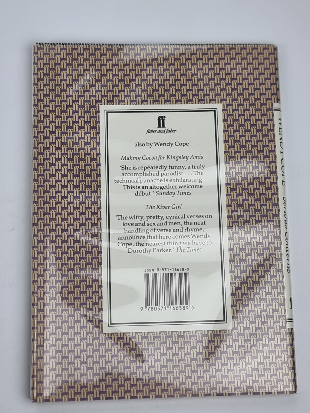 Serious Concerns, Wendy Cope — 1st Edition (Advance Proof)