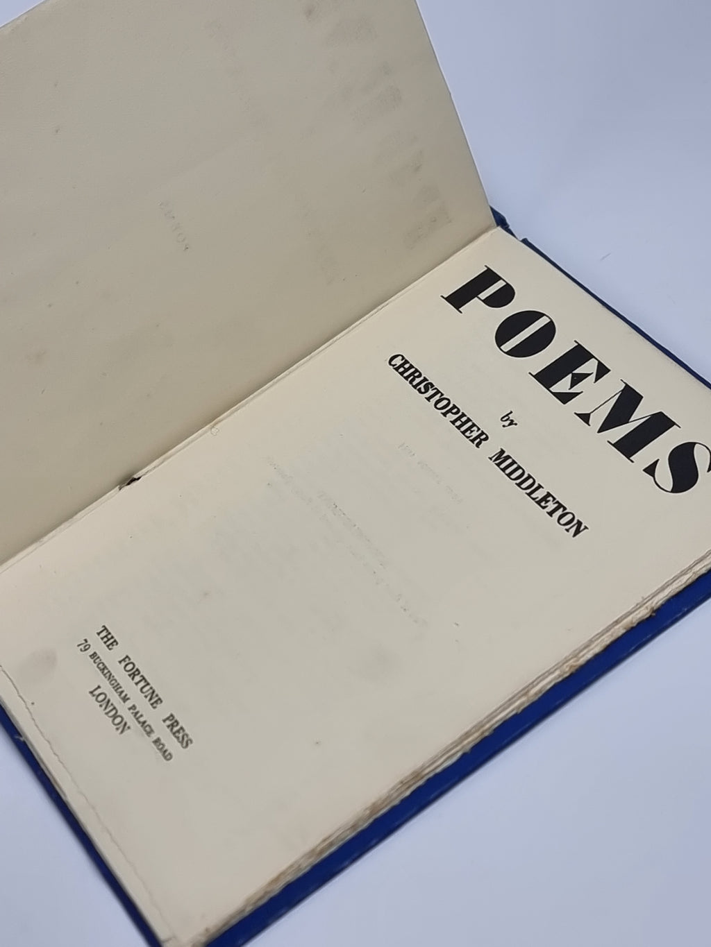 Poems, Christopher Middleton — 1st Edition