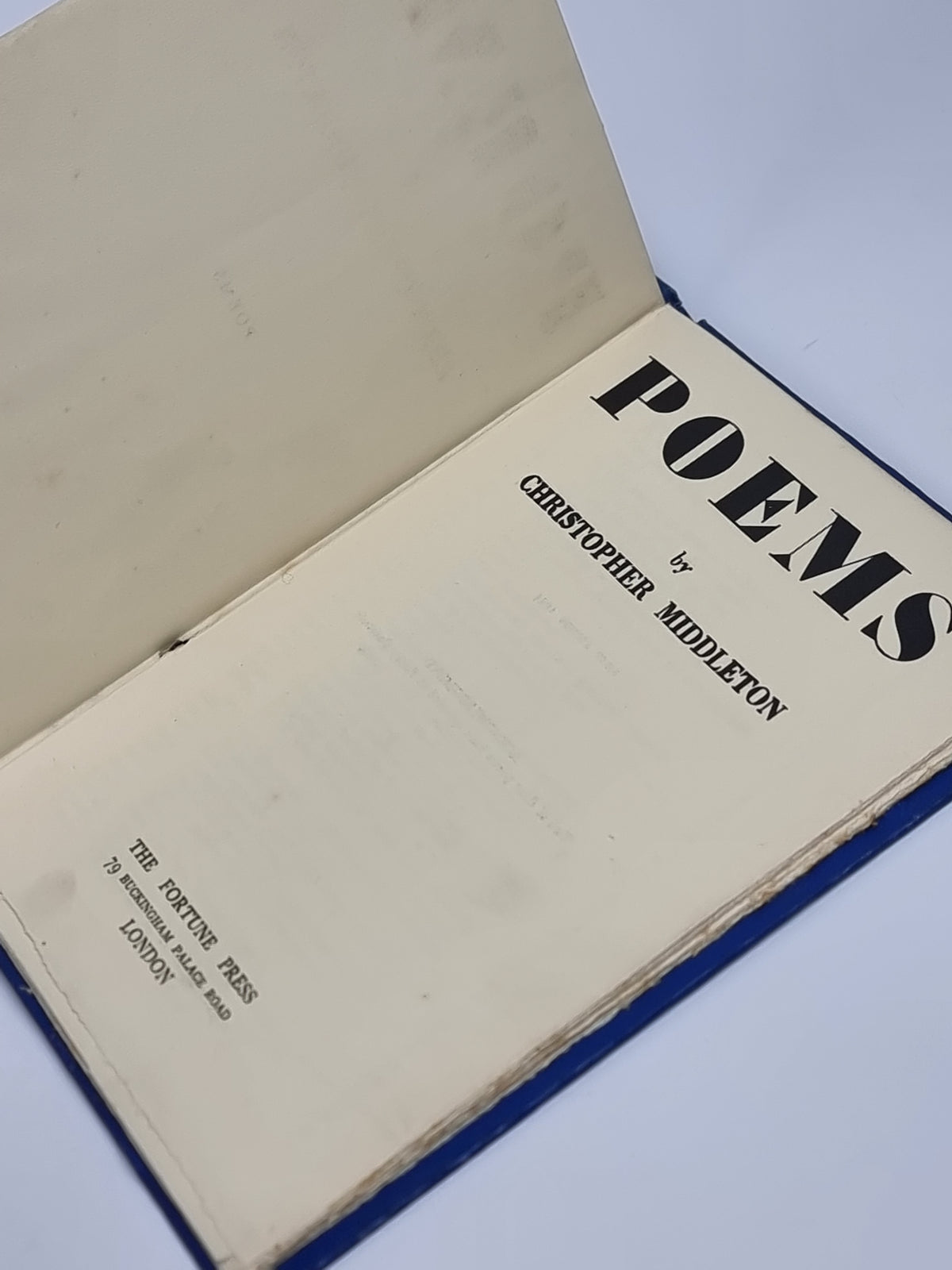 Poems, Christopher Middleton — 1st Edition