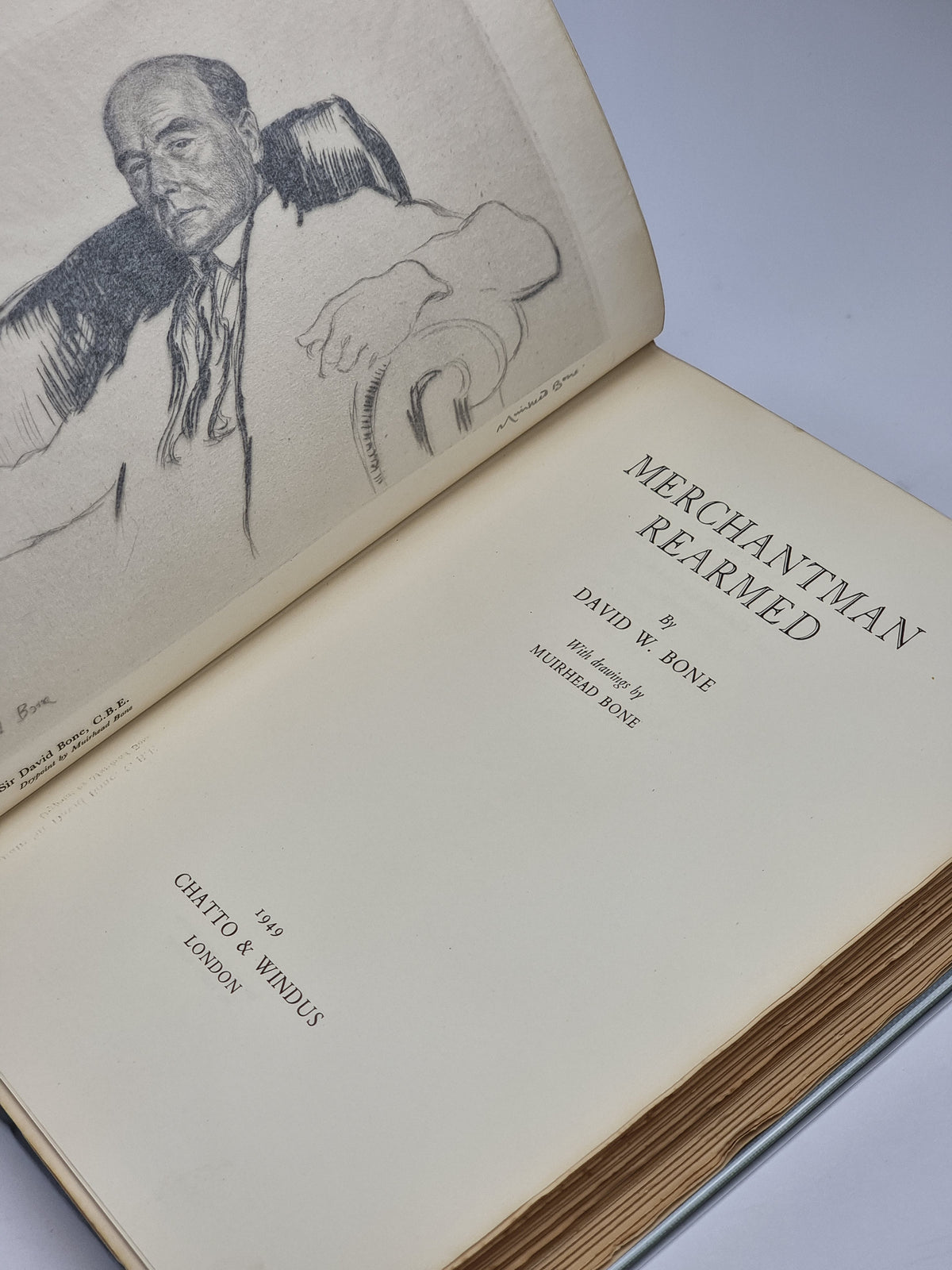 Merchantman Rearmed, David W. Bone — 1st Edition, Limited, Signed