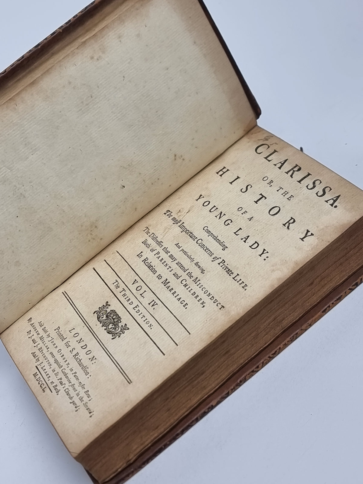 Clarissa, or, the History of a Young Lady (Volume IV), Samuel Richardson