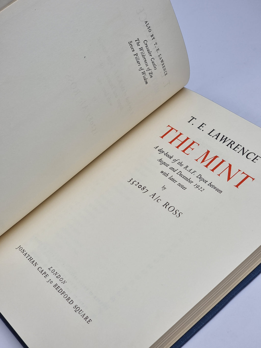The Mint, T. E. Lawrence — 1st Edition