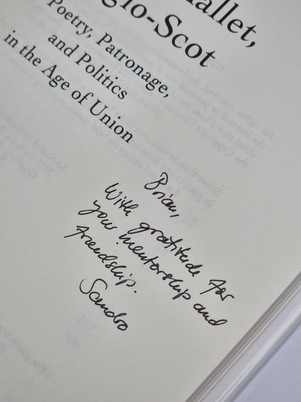 David Mallet, Anglo-Scot, Sandro Jung — 1st Edition, Signed