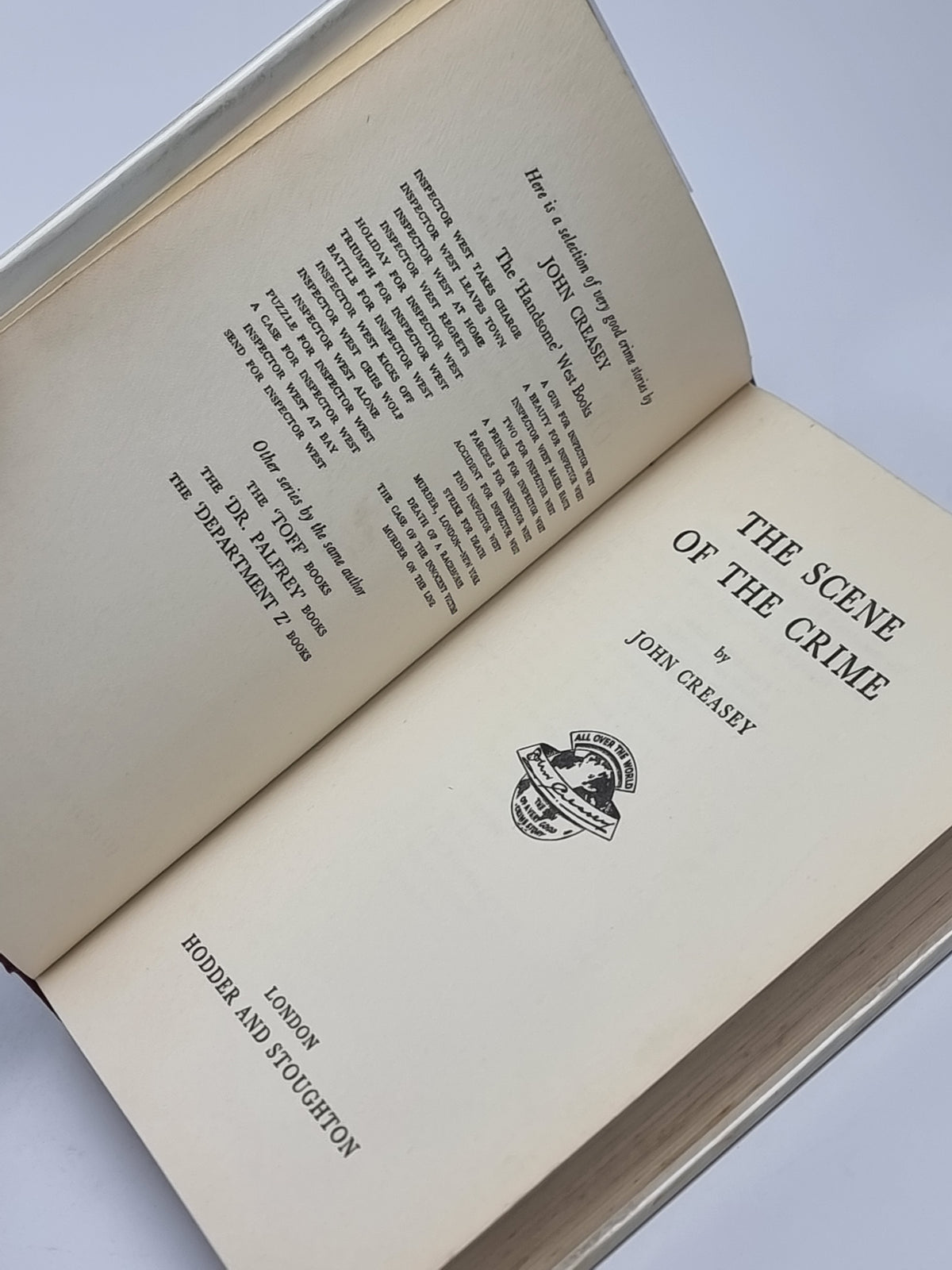 The Scene of the Crime, John Creasey — 1st Edition