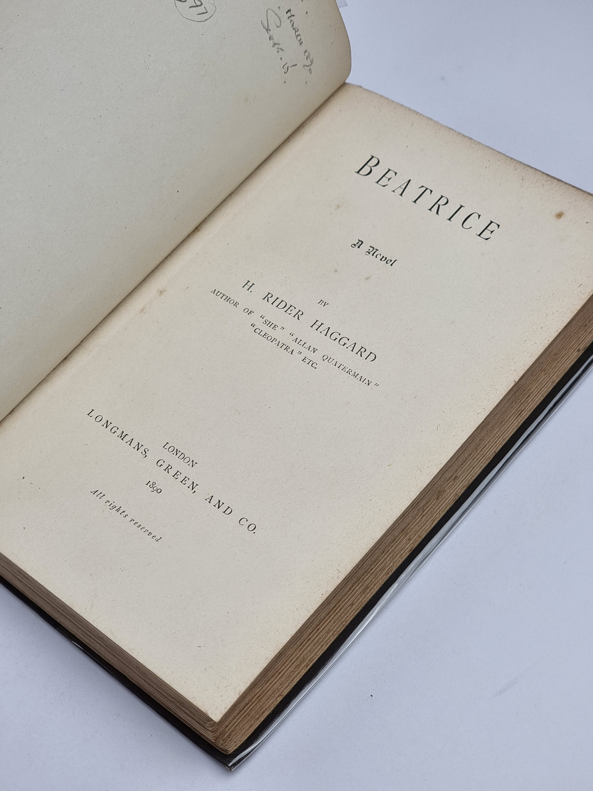 Beatrice, H. Rider Haggard — 1st Edition