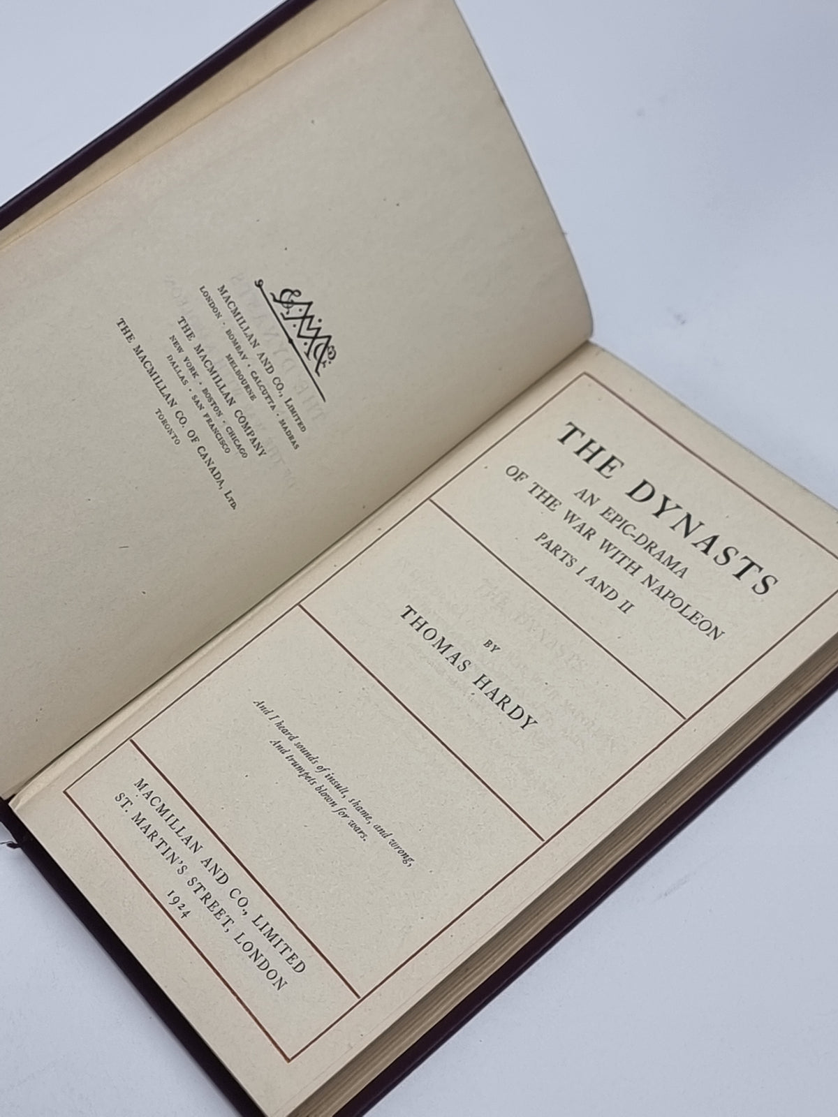 The Dynasts: Parts I and II, Thomas Hardy