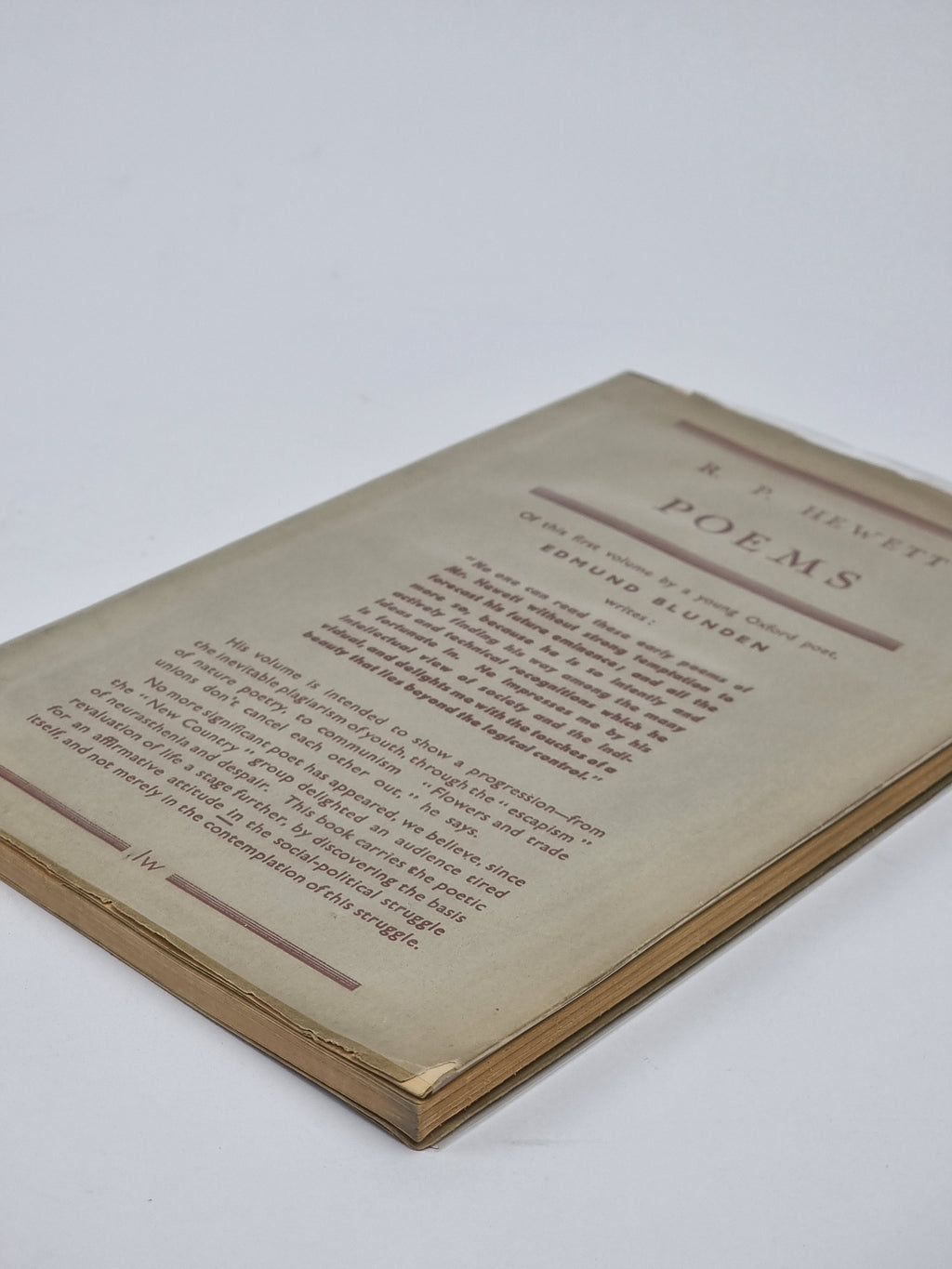 Poems, R. P. Hewett — 1st Edition