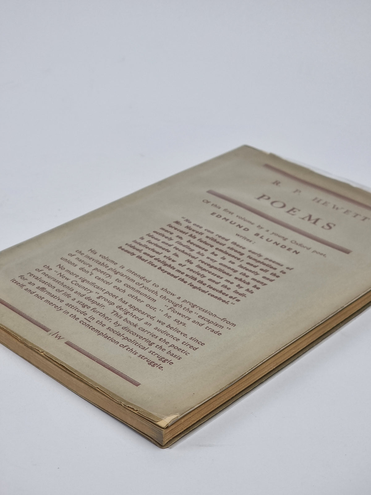 Poems, R. P. Hewett — 1st Edition