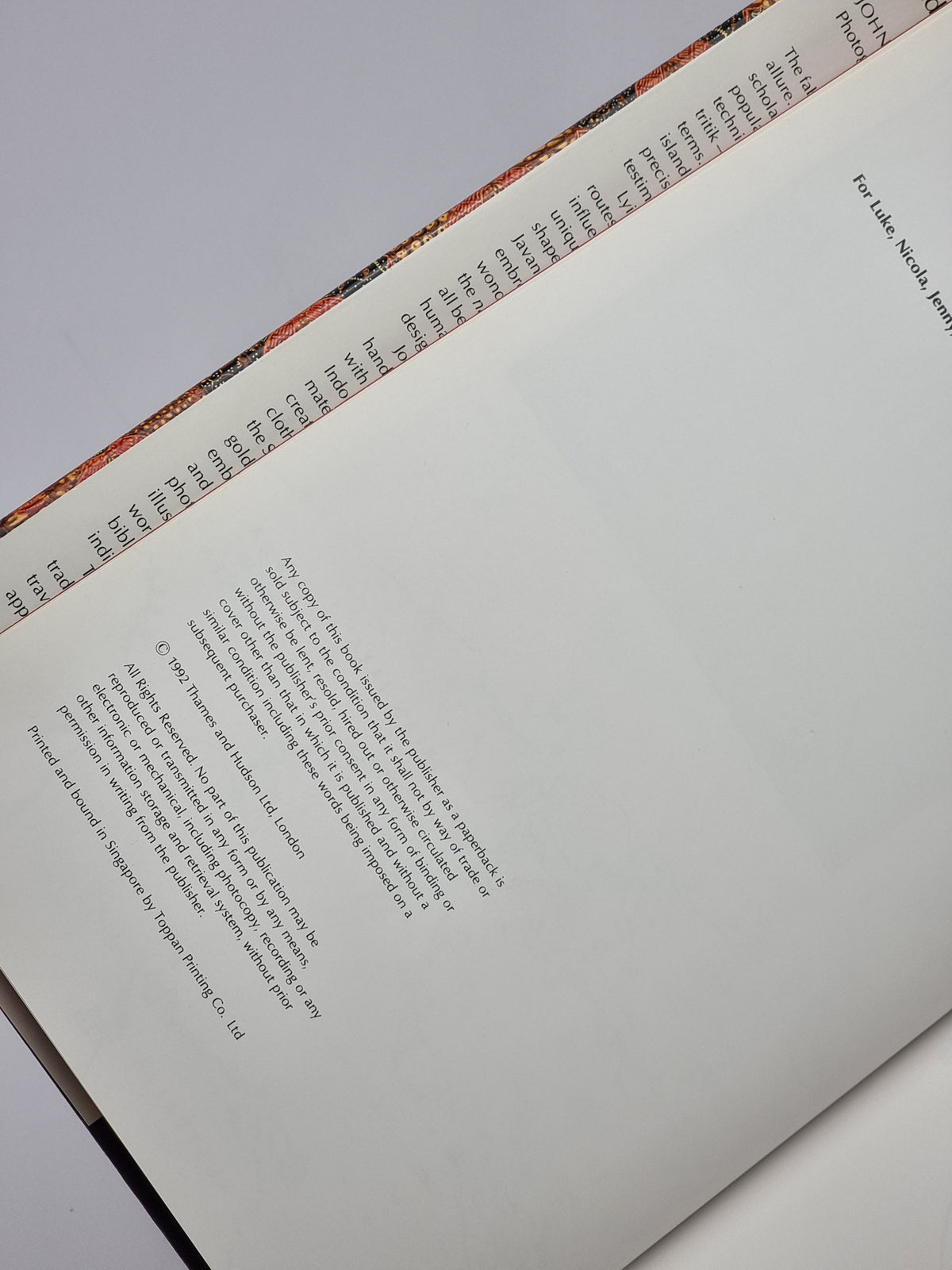 Traditional Indonesian Textiles, John Gillow — 1st Edition