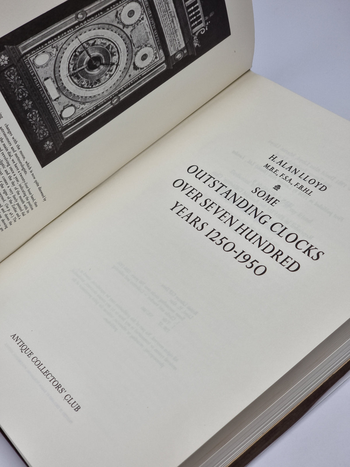 Some Outstanding Clocks Over Seven Hundred Years 1250-1950, H. Alan Lloyd