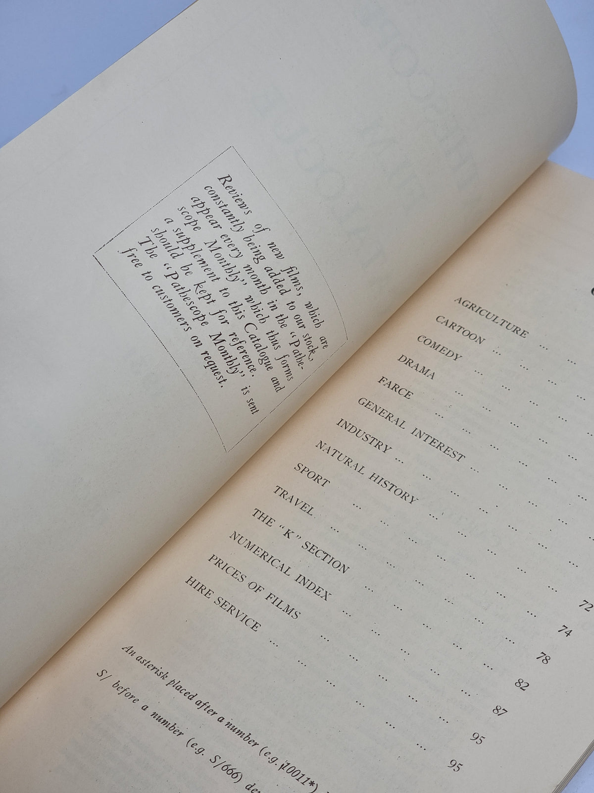 Pathéscope Film Catalogue, Pathéscope Ltd. — 3rd Edition