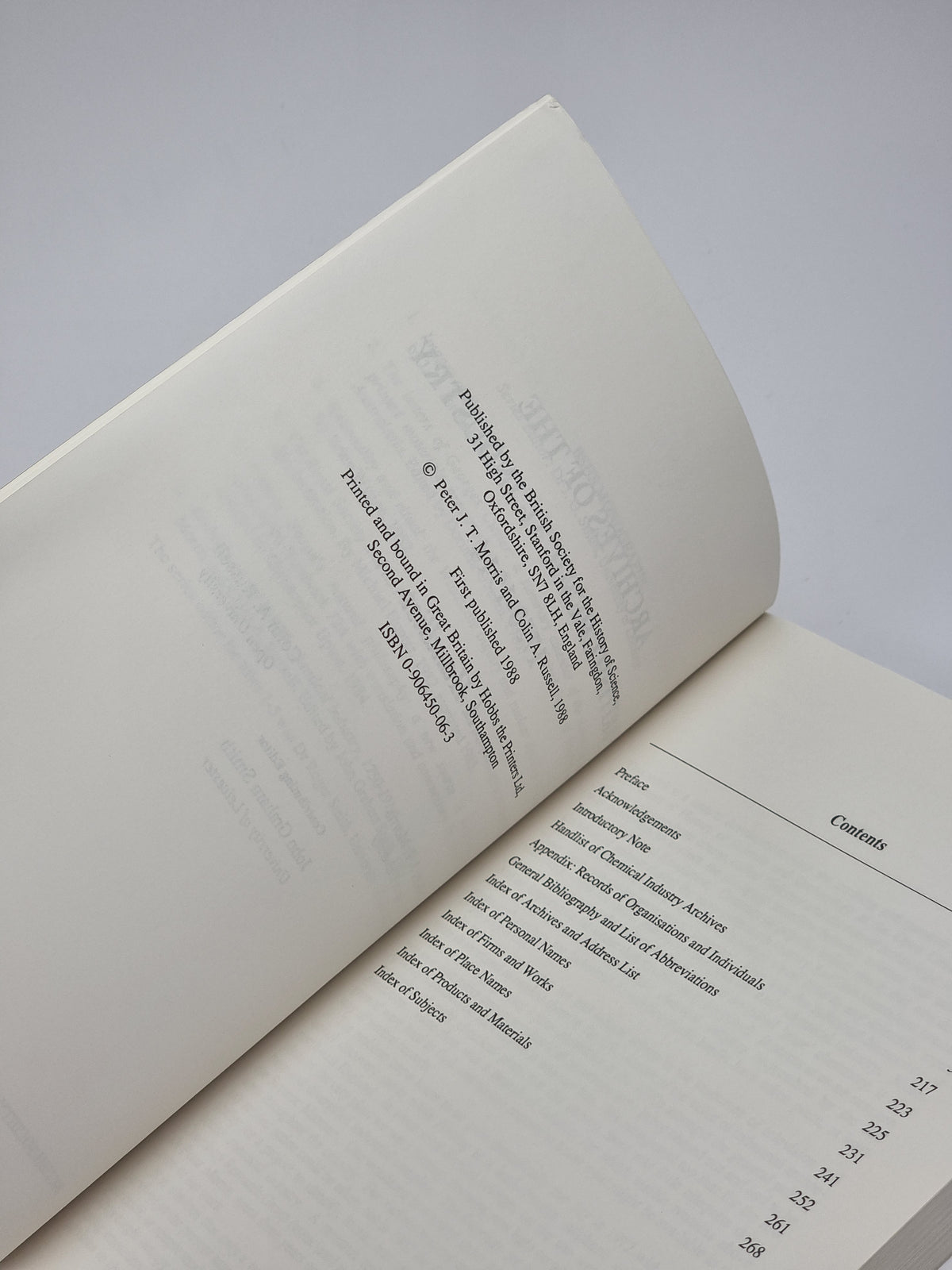 Archives of the British Chemical Industry 1750-1914 — 1st Edition