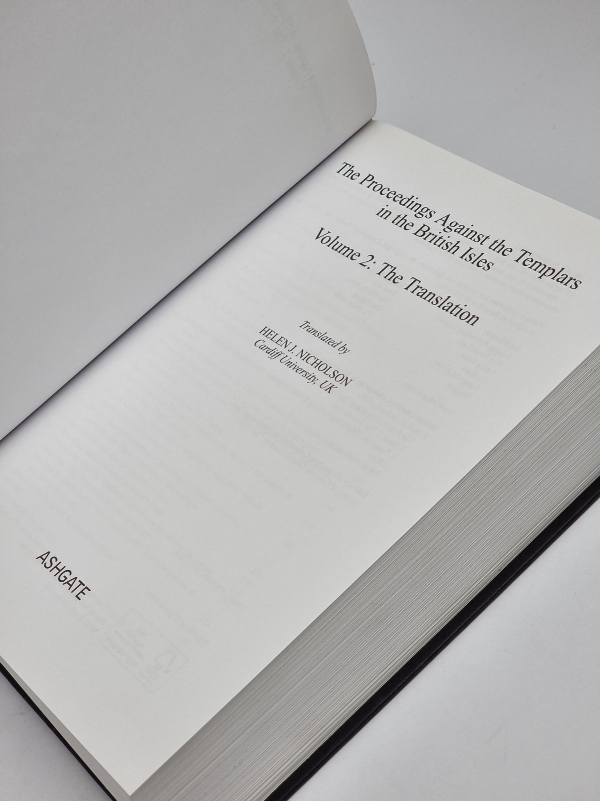The Proceedings Against the Templars in the British Isles, Helen J. Nicholson