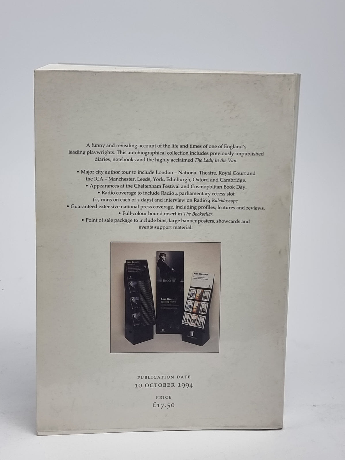 Writing Home, Alan Bennett — 1st Edition (Uncorrected Proof)