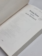 Writing Home, Alan Bennett — 1st Edition (Uncorrected Proof)