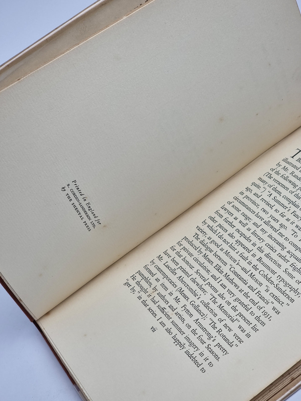 Halfway House: A Miscellany of New Poems, Edmund Blunden — 1st Edition