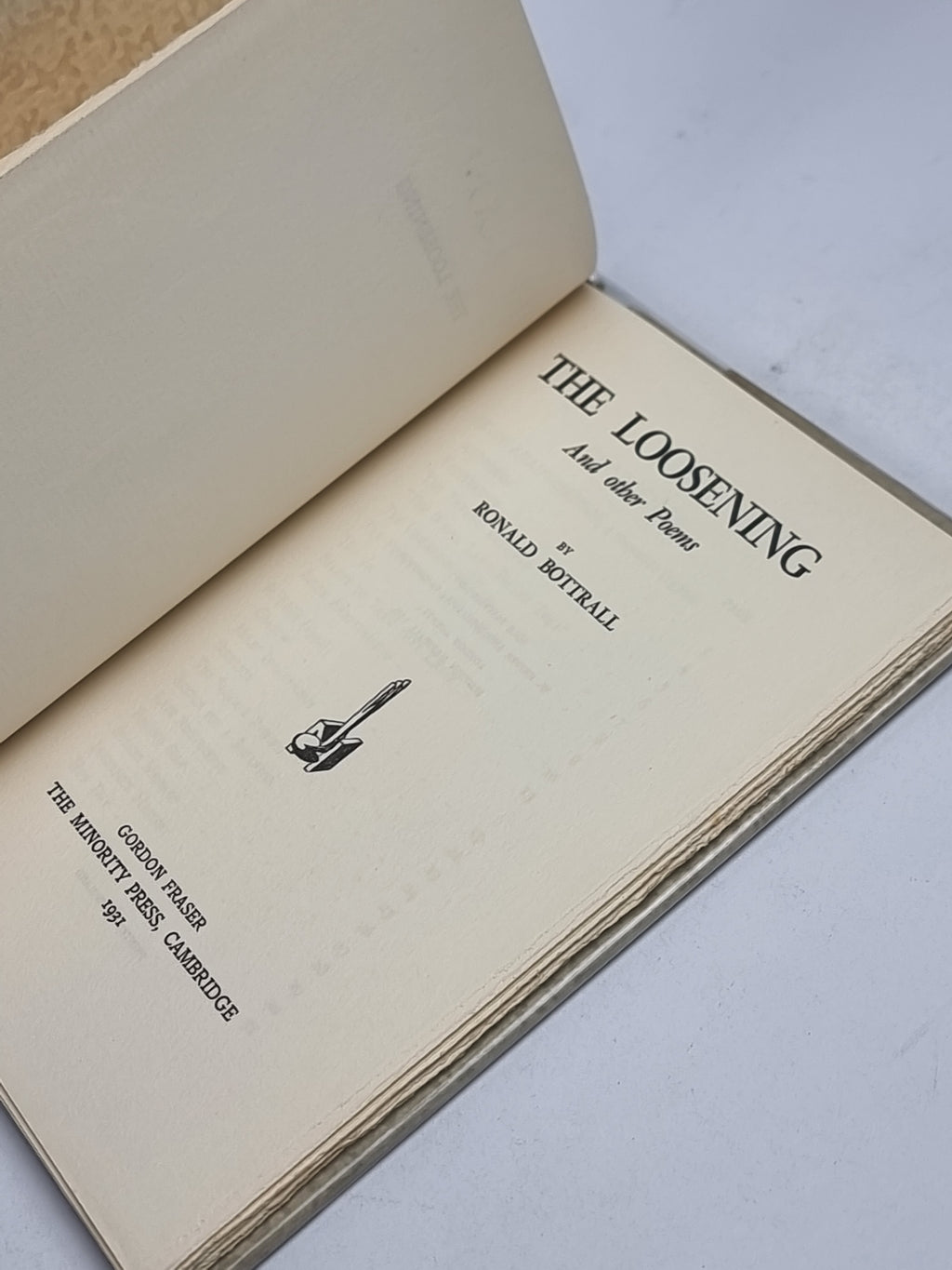 The Loosening and Other Poems, Ronald Bottrall — 1st Edition
