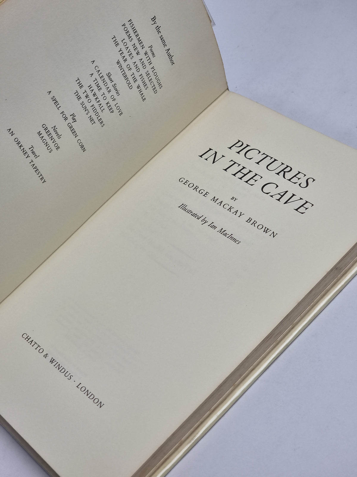 Pictures in the Cave, George Mackay Brown — 1st Edition
