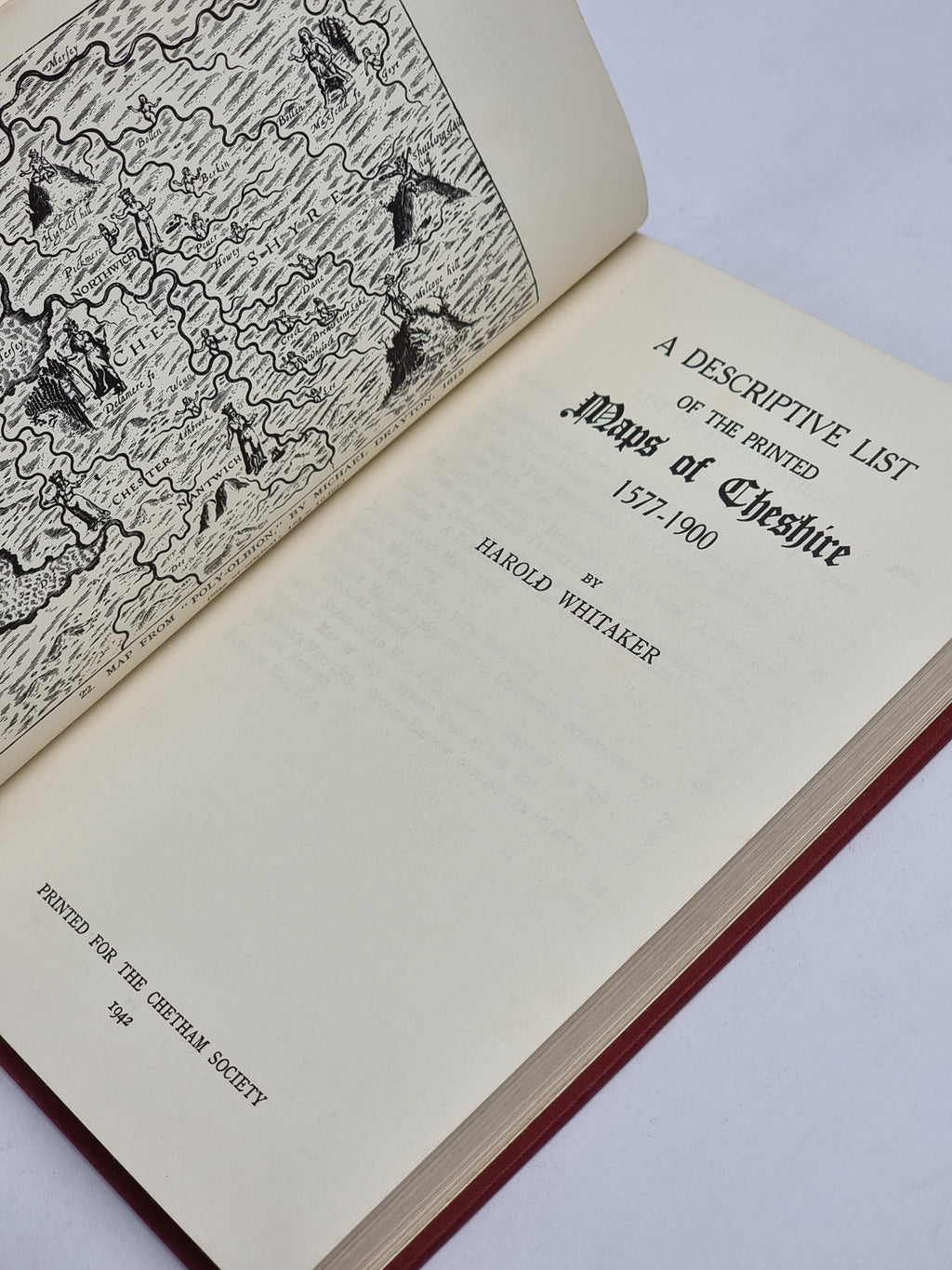 A Descriptive List of the Printed Maps of Cheshire 1577-1900, Harold Whitaker