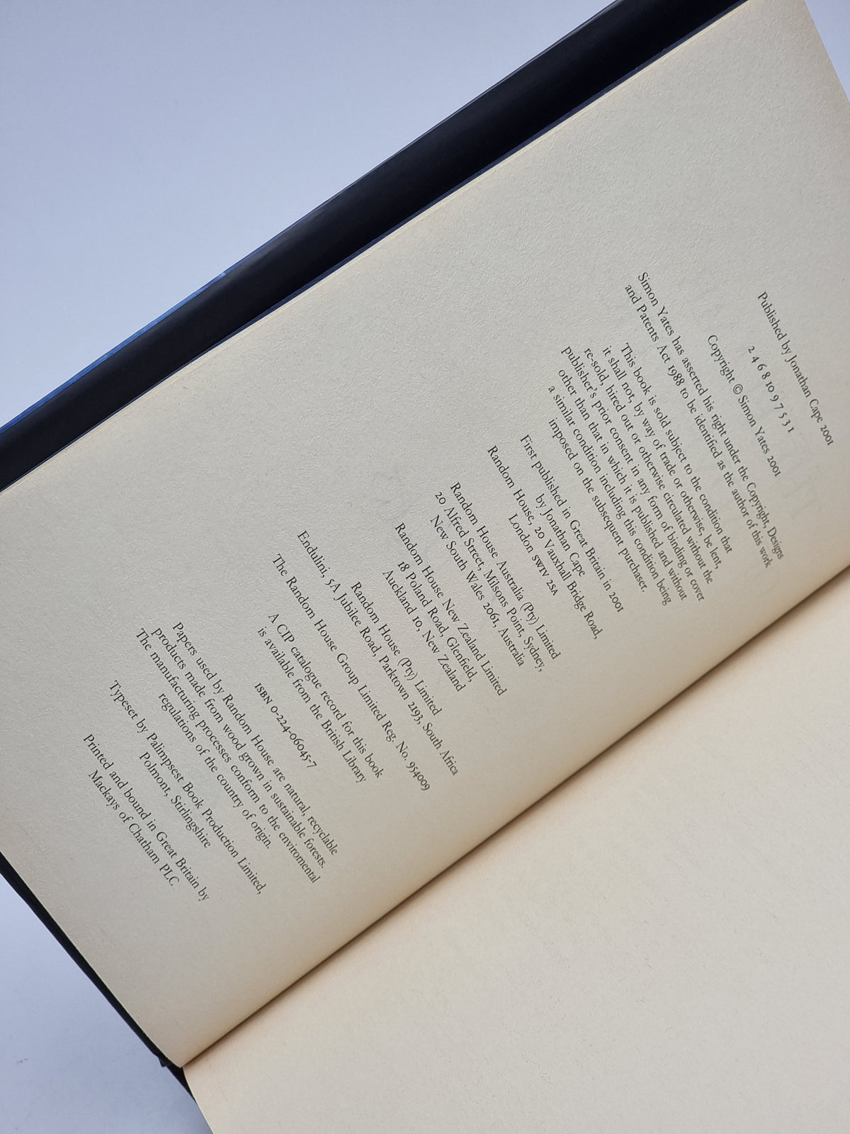The Flame of Adventure, Simon Yates — 1st Edition, Signed