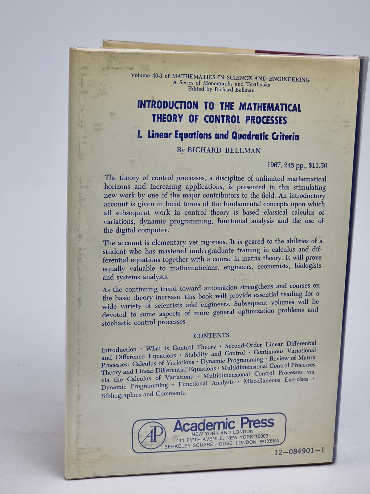 Methods of Nonlinear Analysis, Richard Bellman — 1st Edition