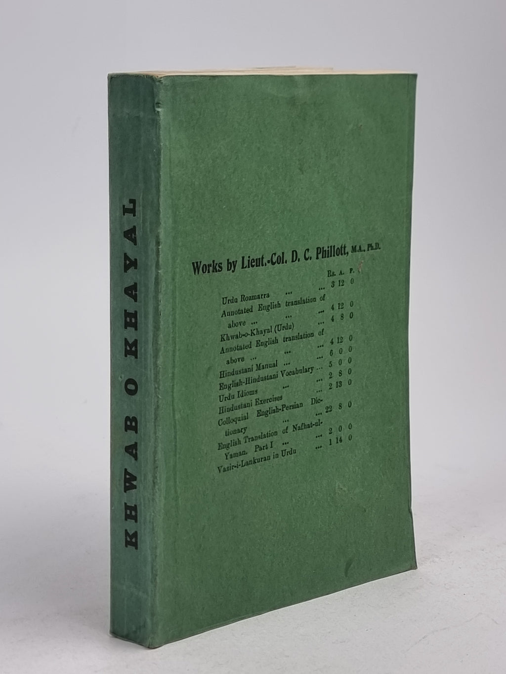 Khwāb O Khayāl, D. C. Phillott — 6th Edition