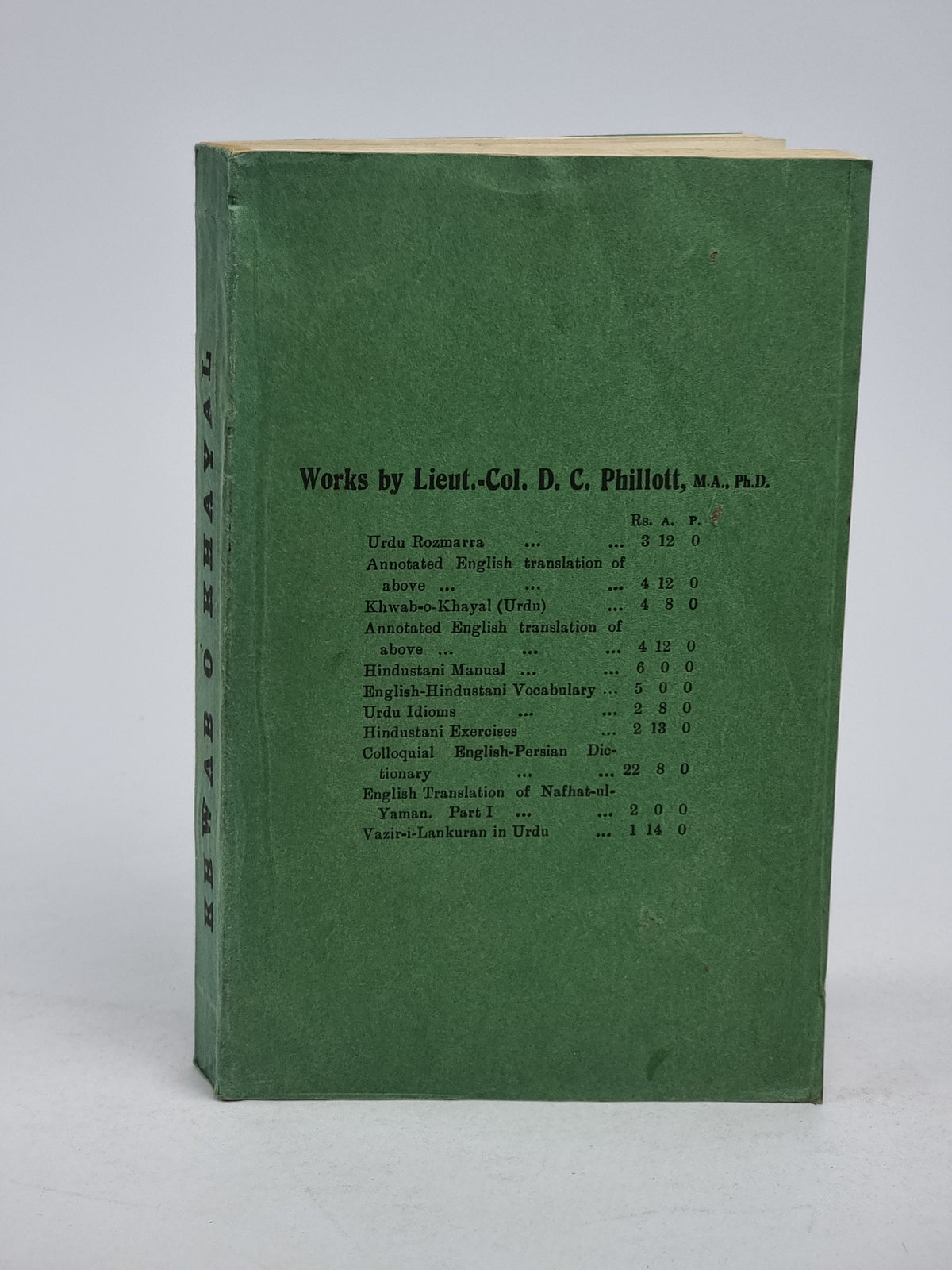 Khwāb O Khayāl, D. C. Phillott — 6th Edition