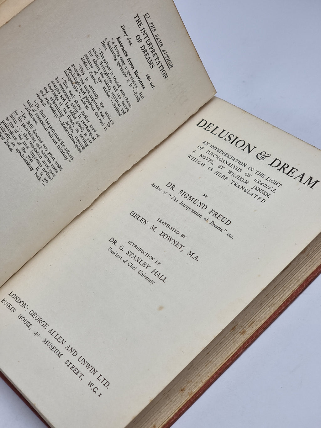 Delusion and Dream, Sigmund Freud — 1st Edition