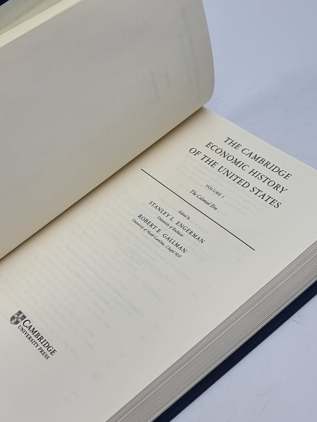 The Cambridge Economic History of the United States, Volume I — 1st Ed