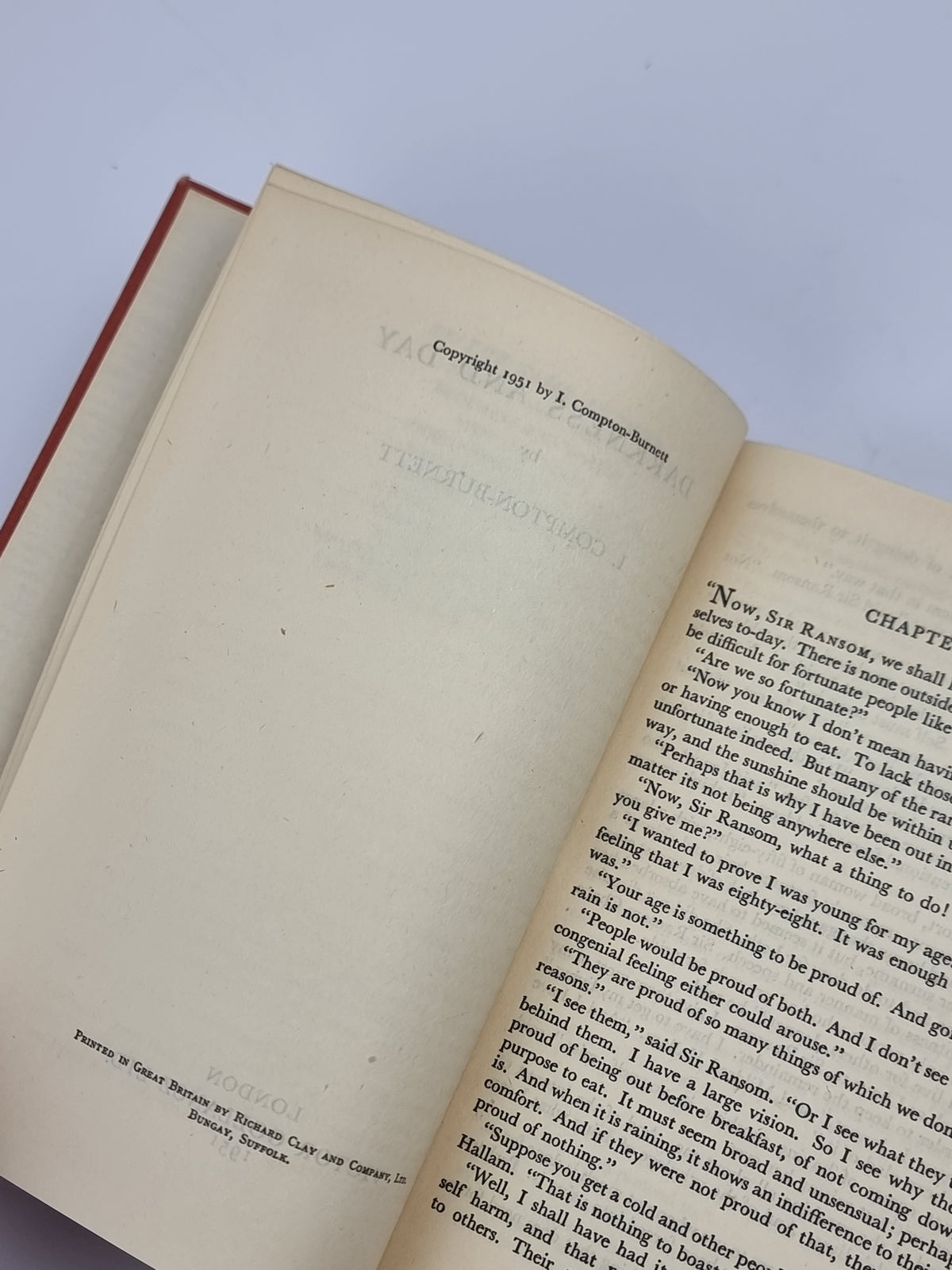 Darkness and Day, Ivy Compton-Burnett — 1st Edition