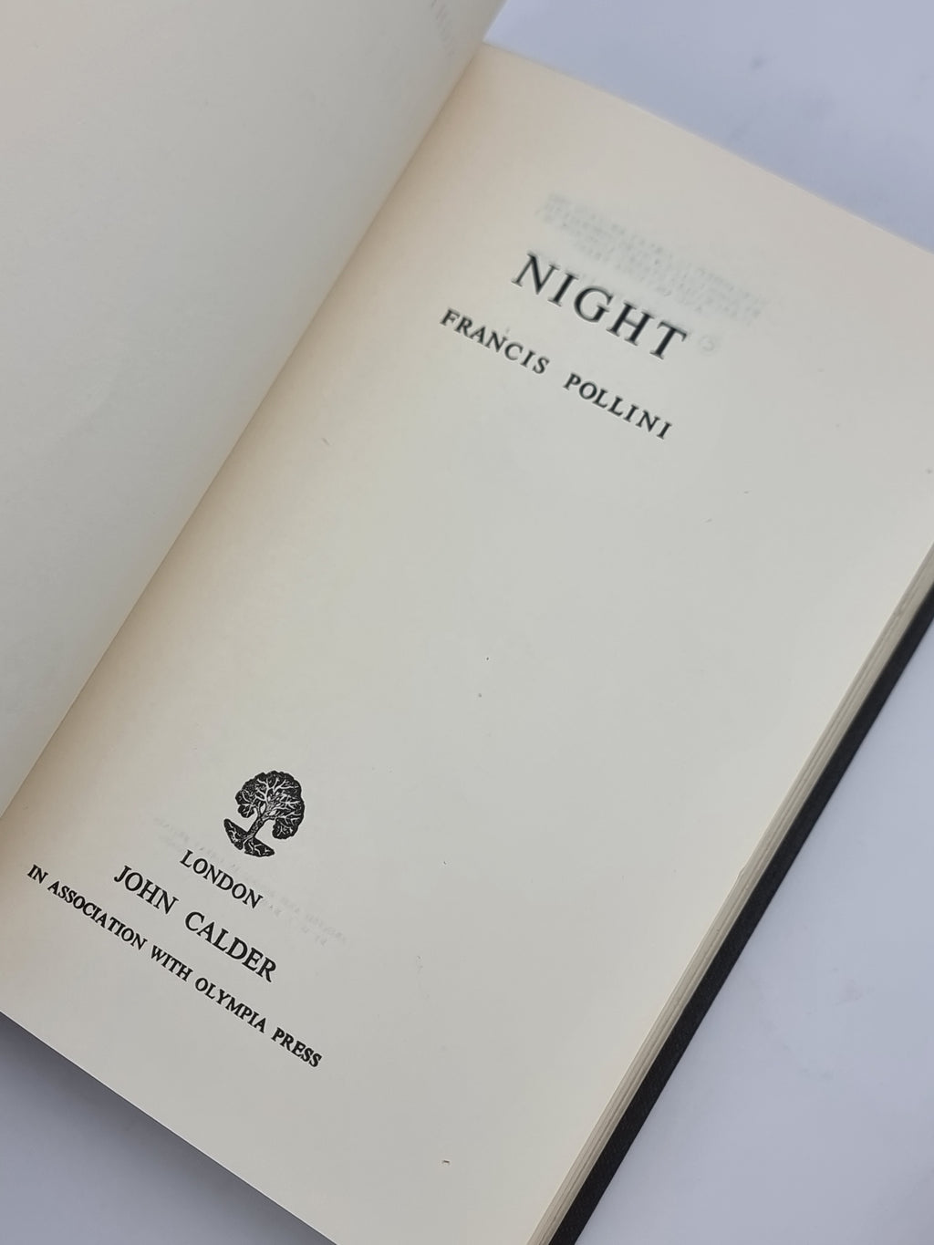 Night, Francis Pollini — 1st Edition