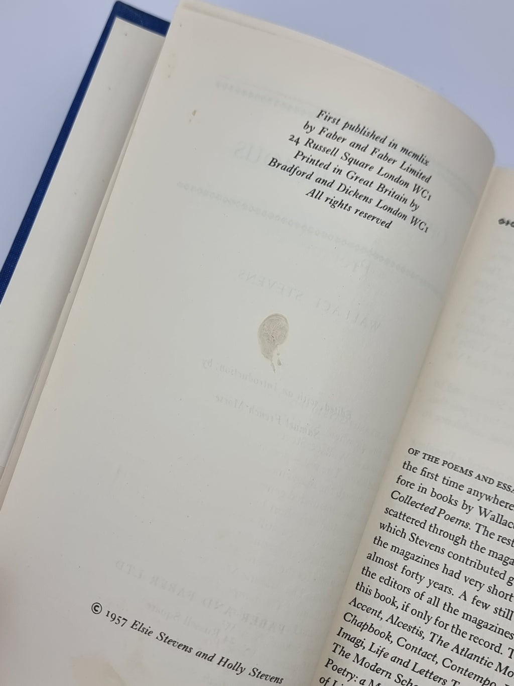 Opus Posthumous, Wallace Stevens — 1st Edition