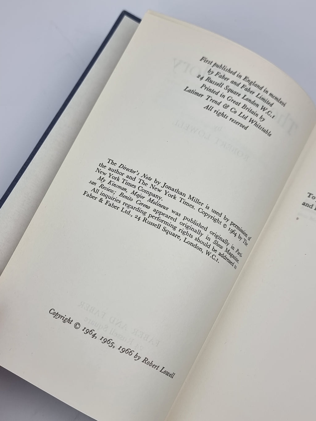 The Old Glory, Robert Lowell — 1st Edition