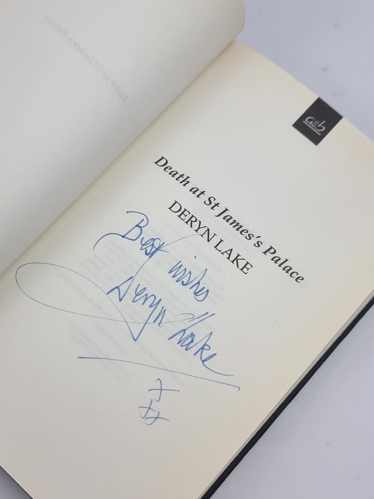 Death at St James's Palace, Deryn Lake — 1st Edition