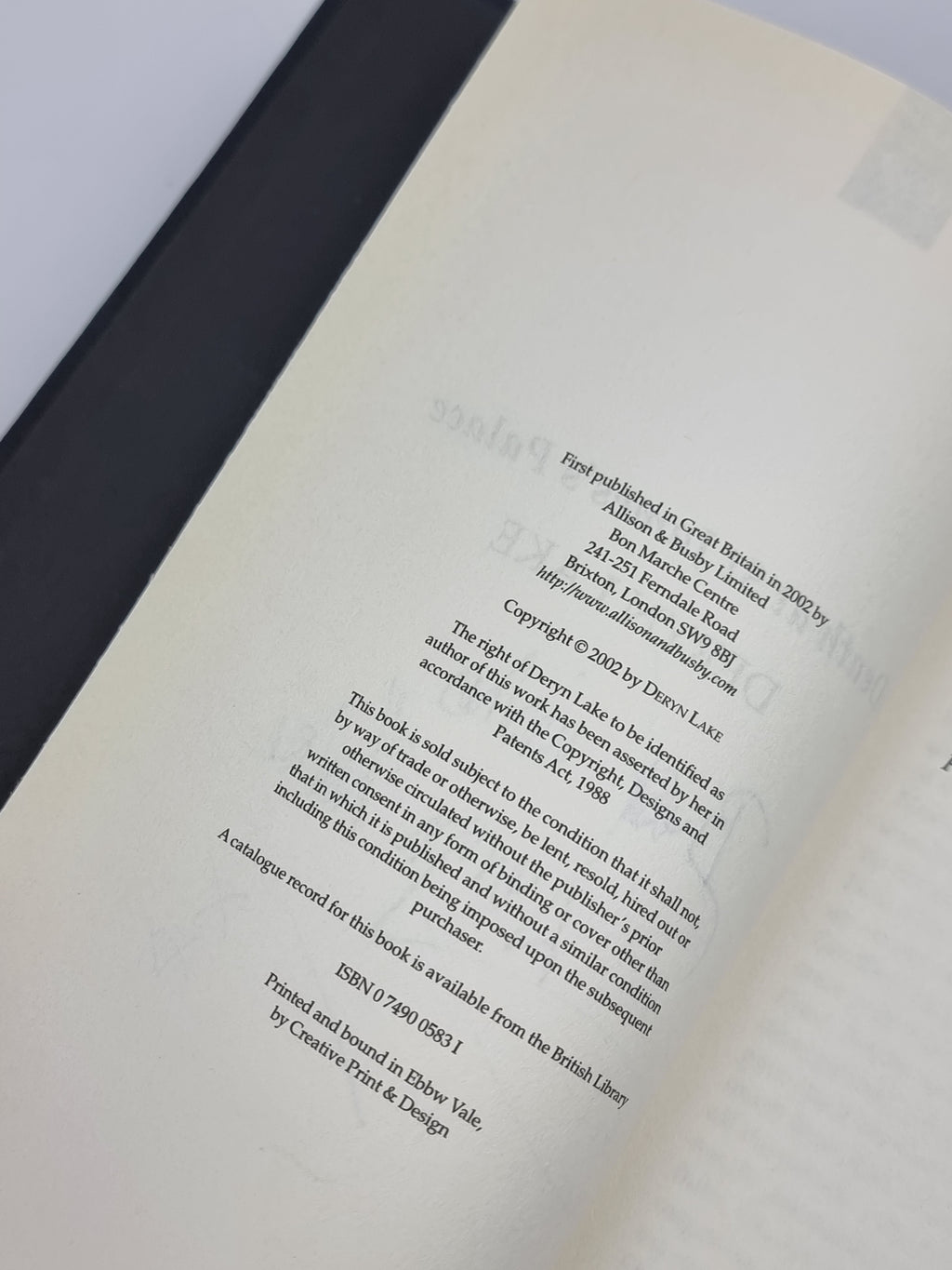 Death at St James's Palace, Deryn Lake — 1st Edition
