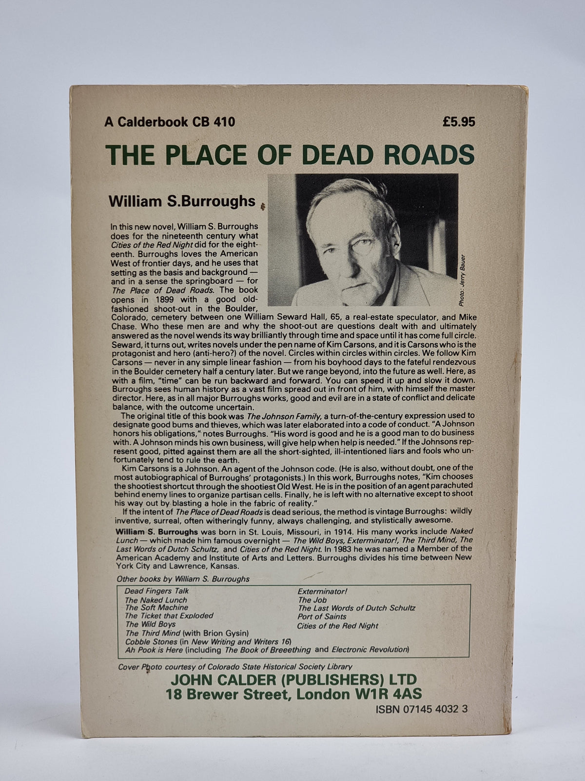 The Place of Dead Roads, William S. Burroughs