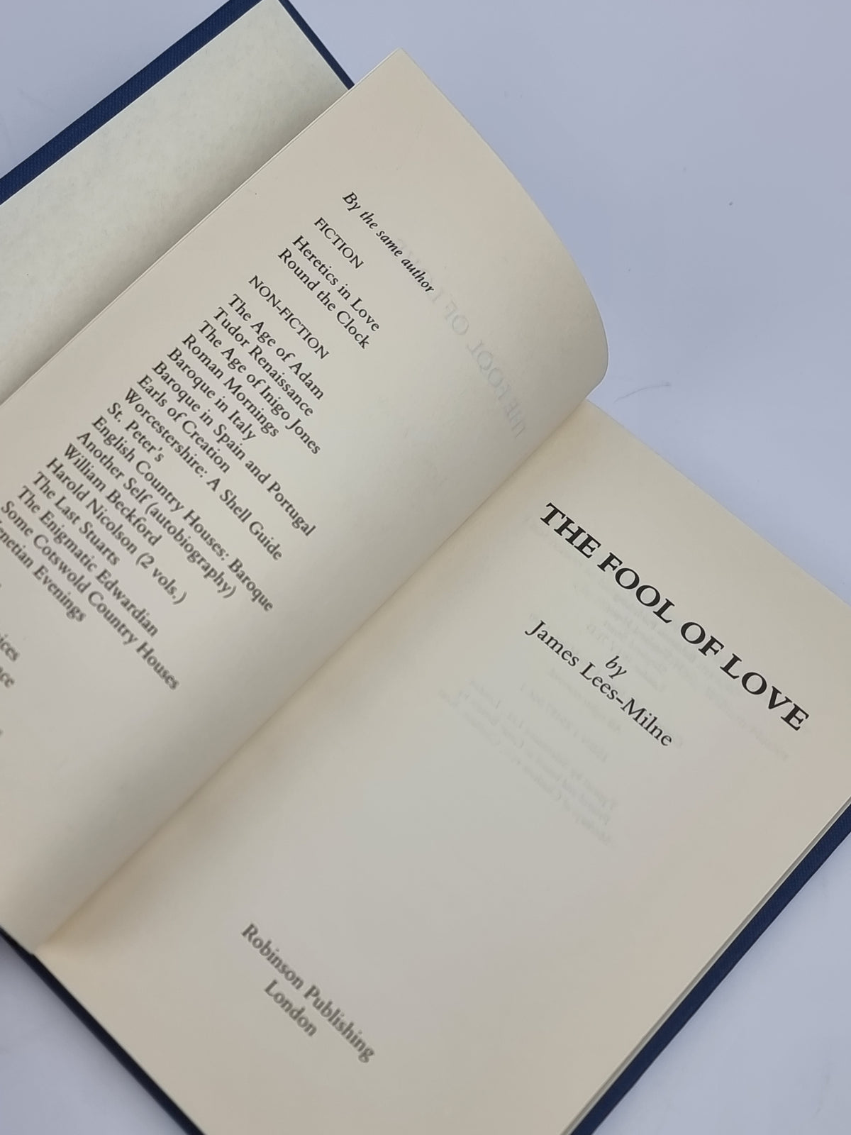 The Fool of Love, James Lees-Milne — 1st Edition