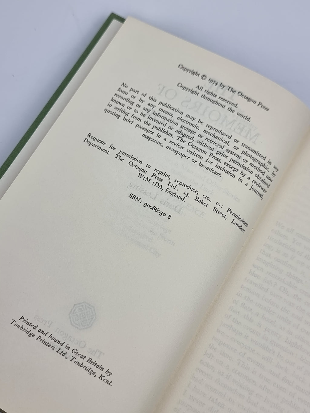 The Memoirs of a Survivor, Doris Lessing — 1st Edition