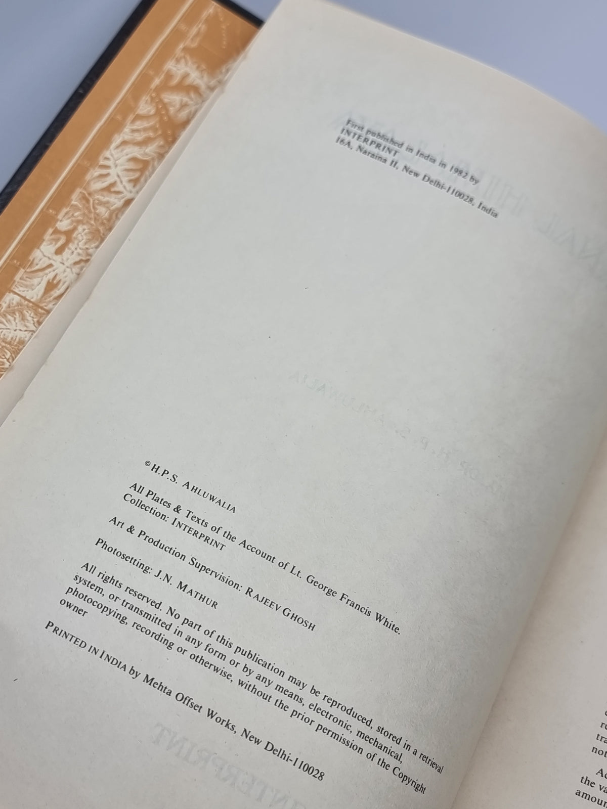 Eternal Himalaya, Major H. P. S. Ahluwalia — 1st Edition