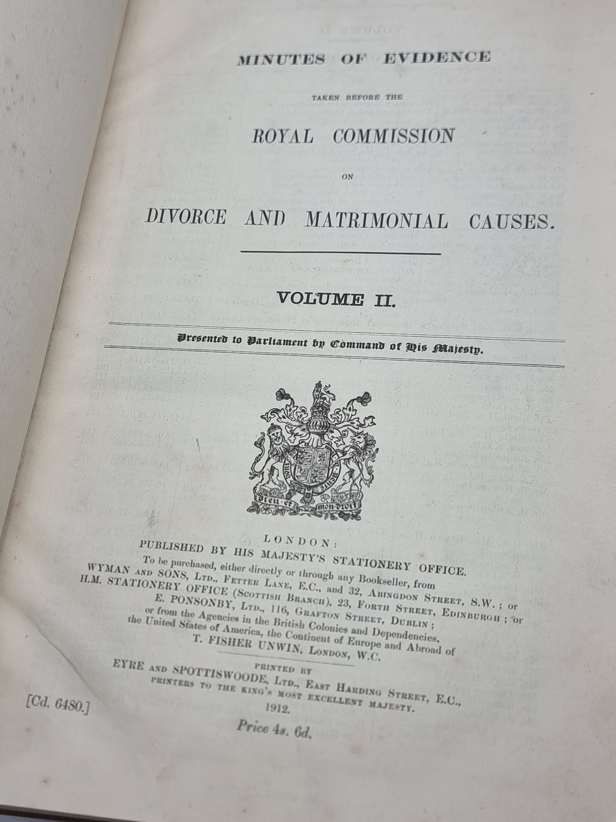 Report of the Royal Commission on Divorce and Matrimonial Causes