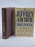 First Among Equals, Jeffrey Archer — 1st Edition, Signed, Inscribed