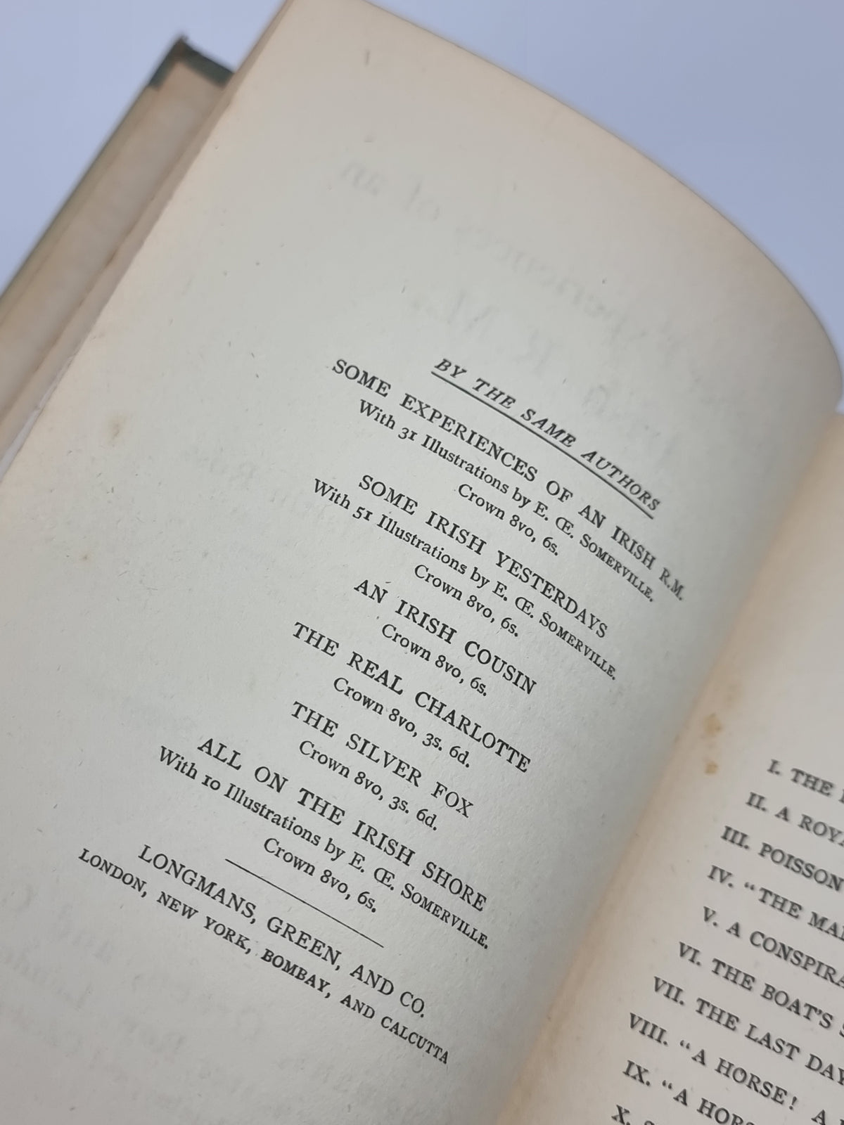 Further Experiences of an Irish R.M., E. Œ. Somerville & Martin Ross