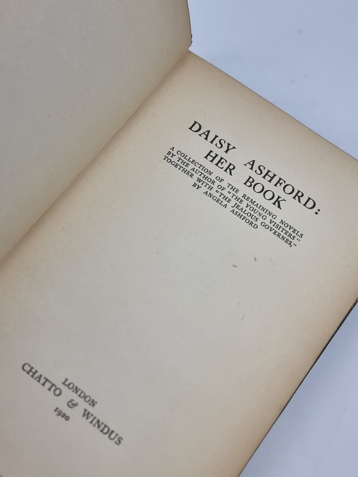 Daisy Ashford: Her Book, Daisy Ashford — 1st Edition
