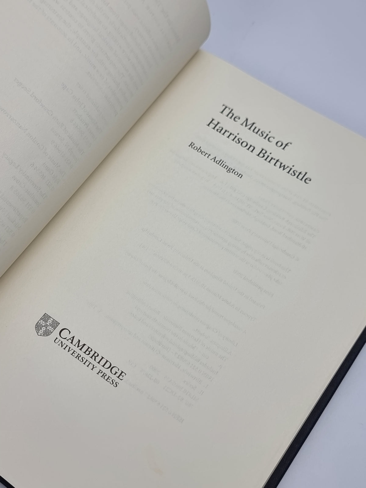 The Music of Harrison Birtwistle, Robert Adlington — 1st Edition