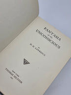 Fantasia of the Unconscious, D. H. Lawrence — 1st Edition